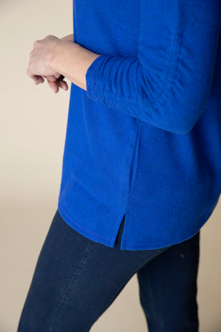 Ruched sleeve v neck Top