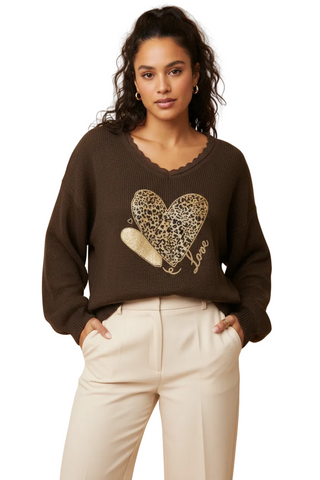 Eternelle  Double Heart Sweatshirt