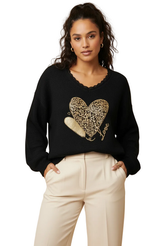 Eternelle  Double Heart Sweatshirt