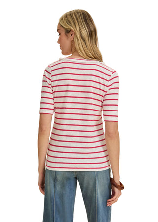 FDJ Linen Fringe Neck Top