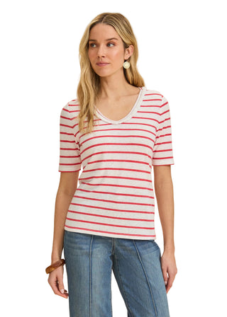 FDJ Linen Fringe Neck Top
