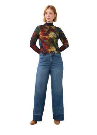 FDJ Autumnal Mock Neck Top