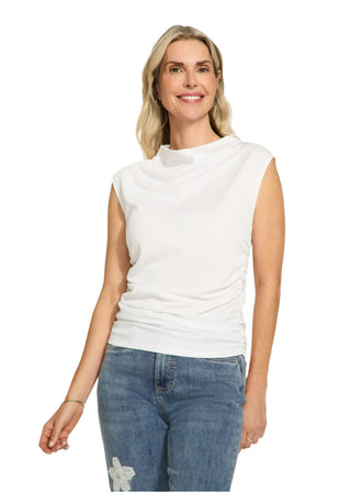 FDJ Rushed Cap Sleeve Top