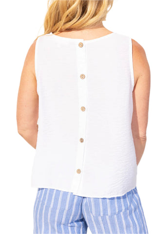 Escape Button Back Tank Solid