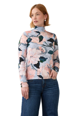 FDJ Floral Mock Neck Top