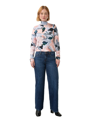 FDJ Floral Mock Neck Top