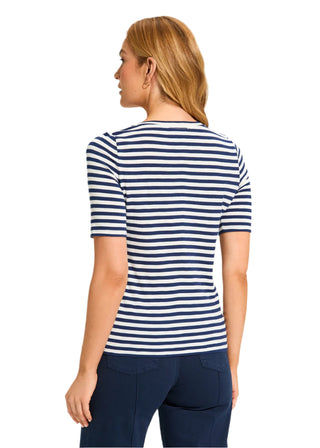 FDJ  Stripe Appliqué Top