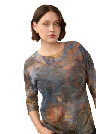 FDJ Scoop neck Print Top