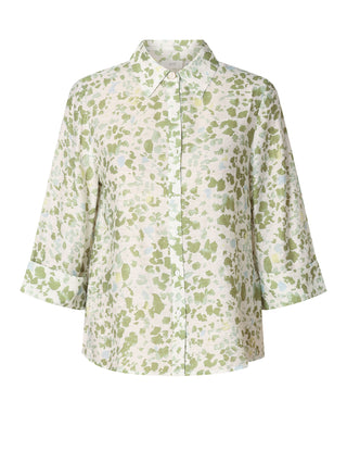 Floral patterned shirt on a white background