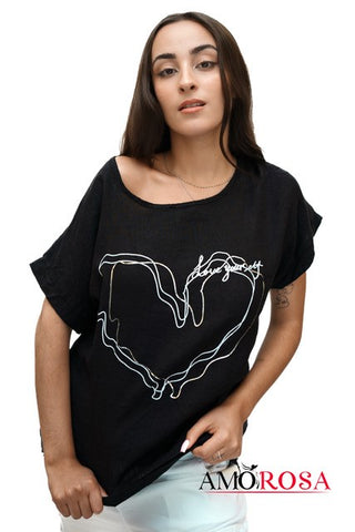 Amorosa Love Yourself Heart Top