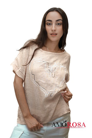Amorosa Love Yourself Heart Top