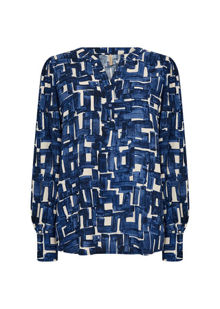 Soya Concept  Button V Neck Top