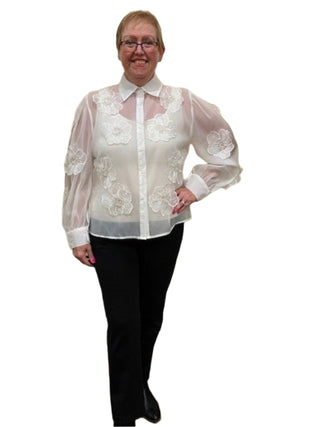 Vivid Floral Detail Blouse