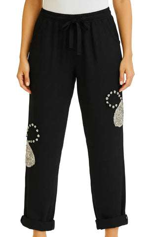 Eternelle Sequin Floral Detail Jogger
