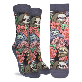Good Luck Socks Floral Sloths