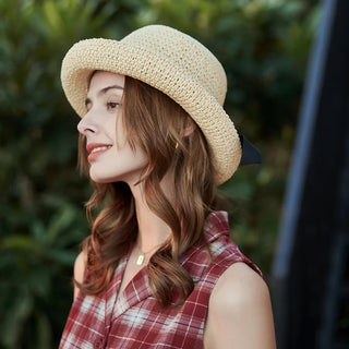 The Pathz "Rosie Bow" Melon Crochet Hat