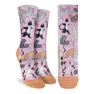 Good Luck Socks Yoga Cats