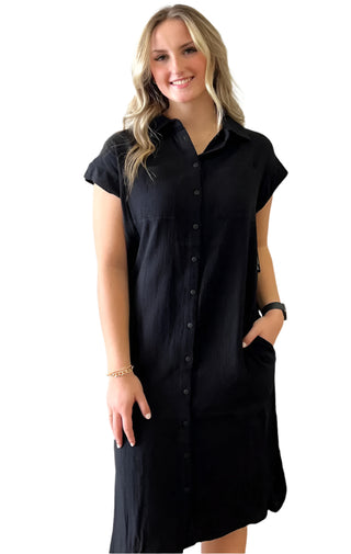 RD International bubble Gauze Dress