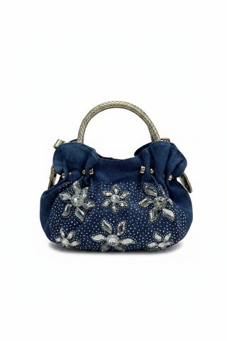 Crystale Denim Bucket Purse