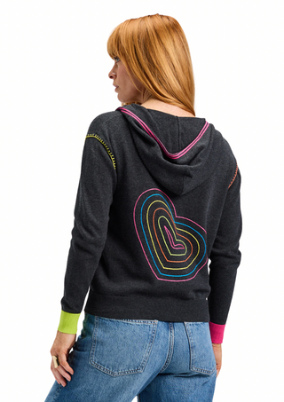 Zacket & Plover Heart Embroidery Hoodie