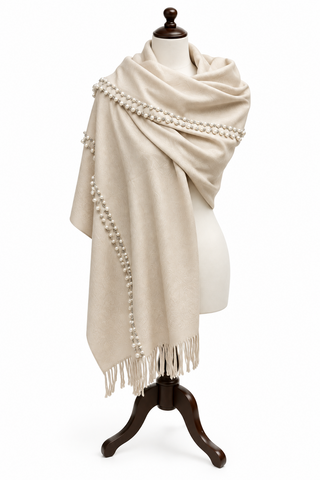 Tom & Eva Pearl Studded Shawl