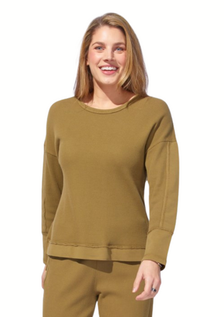 Escape Boxy Crew Waffle Knit
