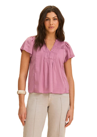FDJ Flutter Sleeve V Neck Top