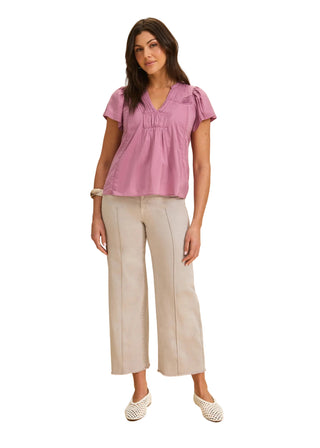 FDJ Flutter Sleeve V Neck Top