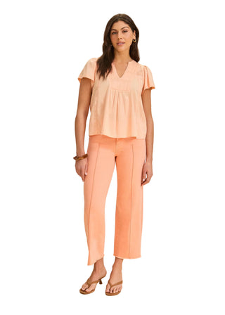 FDJ Flutter Sleeve V Neck Top