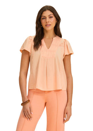FDJ Flutter Sleeve V Neck Top