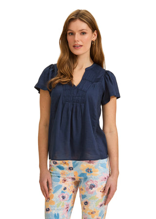 FDJ Flutter Sleeve V Neck Top