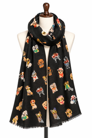 Tom & Eva Scholarly Dogs Scarf