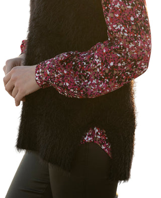 Marble Eyelash knit Vest