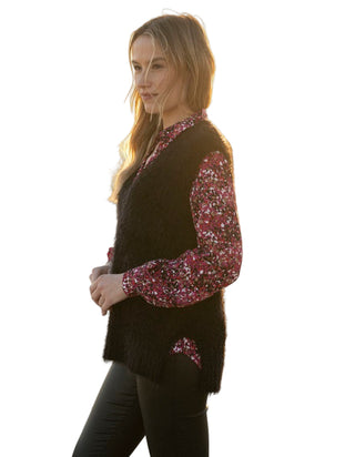 Marble Eyelash knit Vest