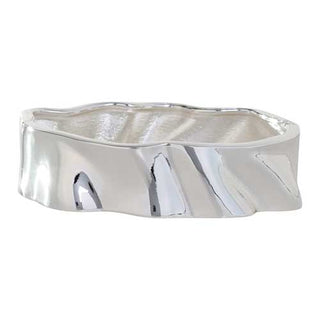 Merx Chunky Molten Silver Bracelet