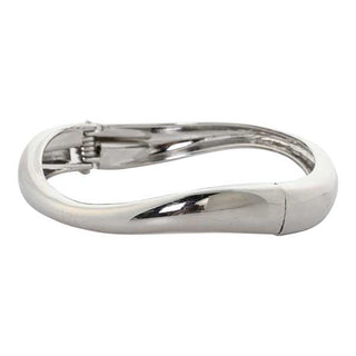 Merx Silver Wave Bangle Bracelet