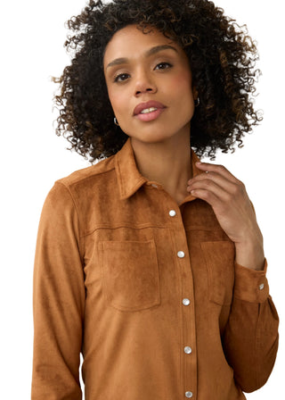 FDJ Long Sleeve Suede shirt