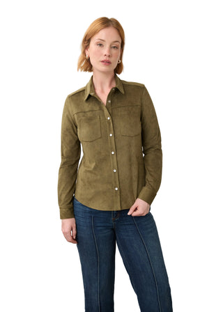 FDJ Long Sleeve Suede shirt