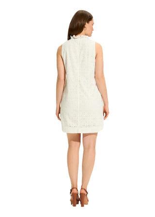 FDJ Printed Eyelet Sleeveless Dress