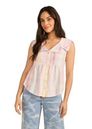FDJ Wide Collared Sleeveless Shirt