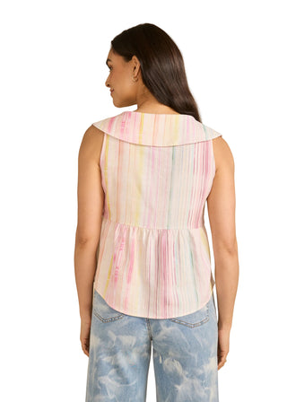 FDJ Wide Collared Sleeveless Shirt