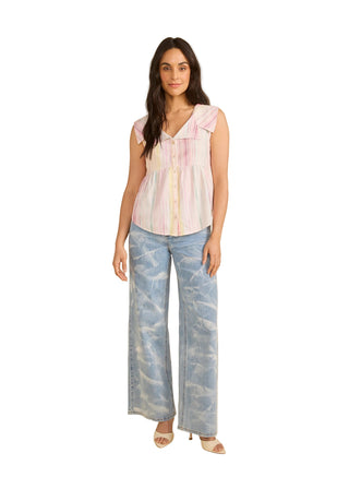 FDJ Wide Collared Sleeveless Shirt