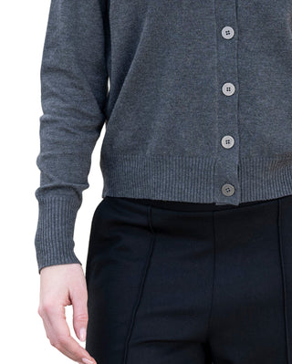 Marble Collared Cardigan Sweater