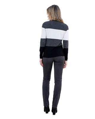 Marble Colour block Knit Sweater