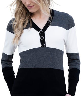 Marble Colour block Knit Sweater