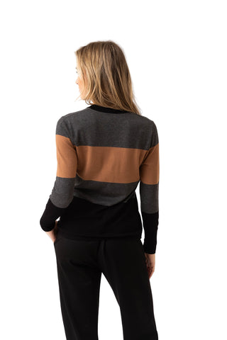 Marble Colour block Knit Sweater