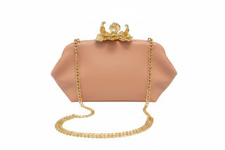 Inzi Gold Floral Closure Purse