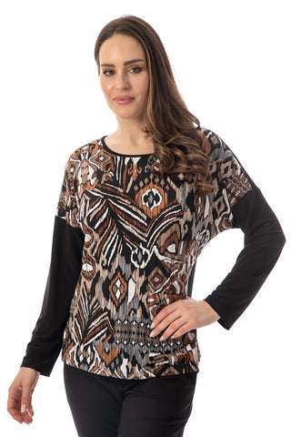 Bali Abstract Print Top