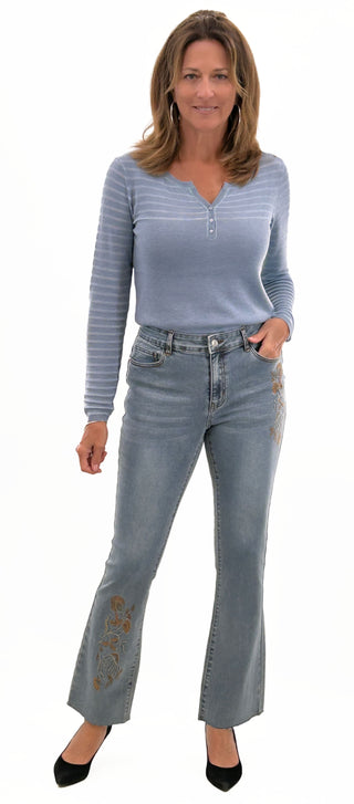 Orly Embroidered Flare Jeans