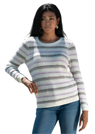 Alison Sheri Striped Knit Sweater